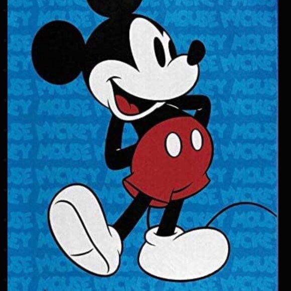 TT Mickey Mouse Raschel Plush Throw Blanket 40"x50" - Picture 1 of 1